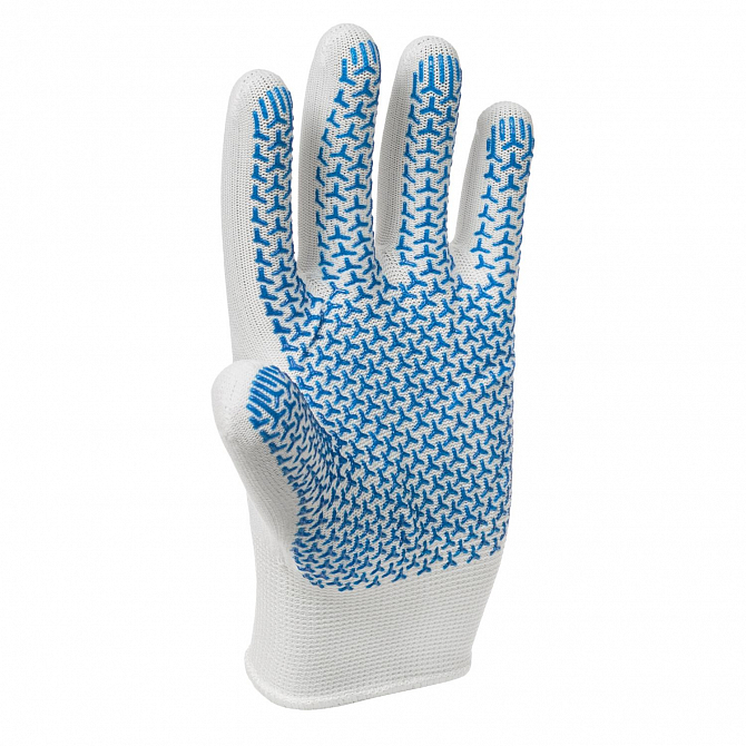 Основа перчаток 13 класса изготавливается исключительно из качественной полиамидной (ПА, нейлон) пряжи. Тонкие дышащие перчатки плотно облегают кисть и обеспечивают высокую чувствительность, необходимую для выполнения точных работ. Идеальны при работах с мелкими предметами и измерительными приборами. Гелевый пластизоль без удешевляющих наполнителей имеет высокие сцепные свойства, а фирменный рисунок "Турбо" существенно повышает прочность перчаток и обеспечивает надежный захват предметов. Специализированное оборудование позволяет быстро выпускать широкий размерный ряд «крупномерных» перчаток на «русскую руку»