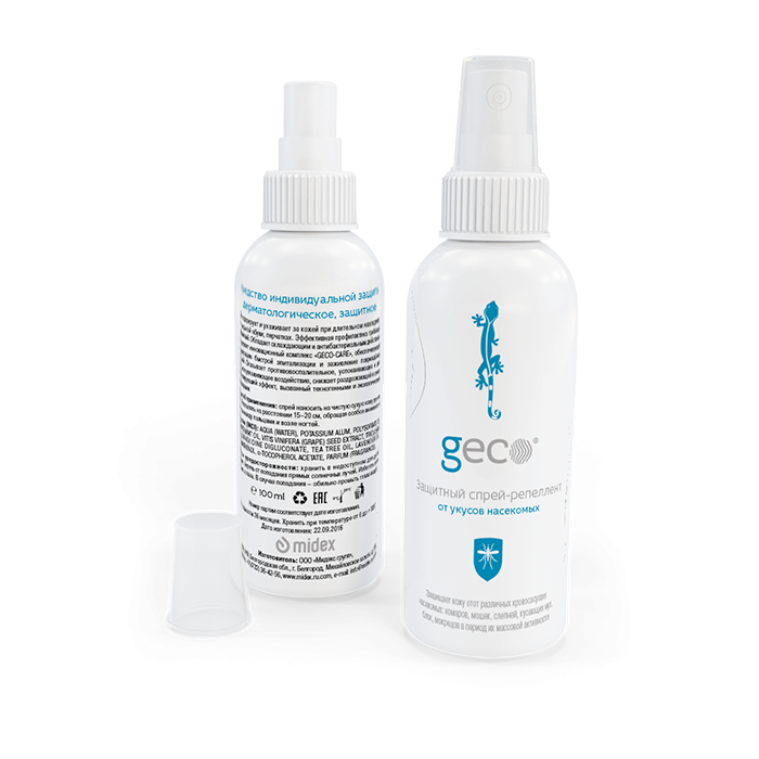 Спрей предназначен для защиты кожи от различных кровососущих насекомых (комаров, мошек, слепней, кусающих мух, блох, мокрецов и др.) в период их массовой активности. Спрей обеспечивает долговременную и эффективную защиту открытых участков кожи. Обладает приятным запахом, не оставляет следов на одежде