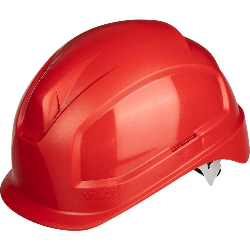 Каска UVEX Феос E-S-WR (9770331) красная с храповиком - это комфортная каска изготовлена из полиэтилена. Гибкое 3D оголовье обеспечивают превосходную вентиляцию и помогают регулировать температуру внутри каски