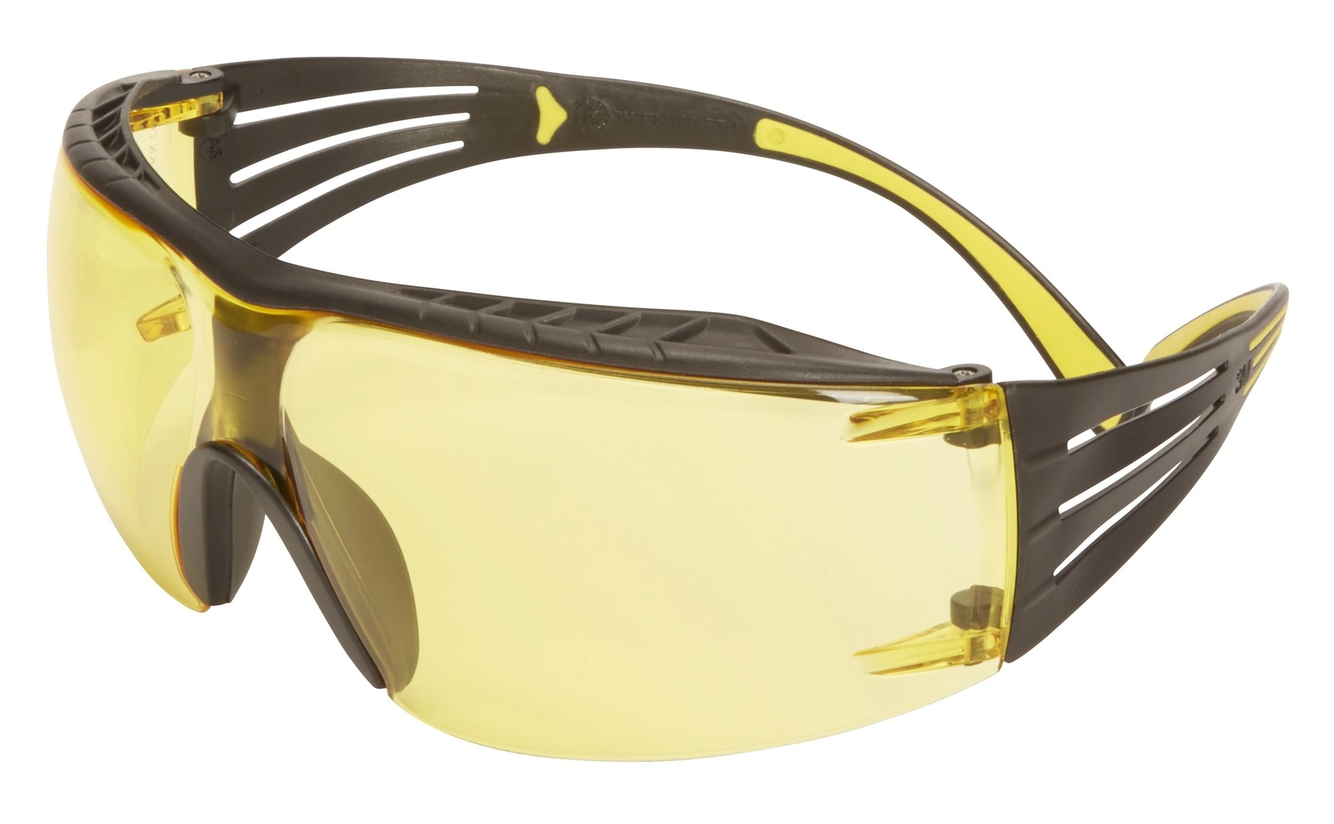 Очки 3M SecureFit 400 (SF403XSGAF-YEL-EU) с поликарбонатными линзами и саморегулирующимися дужками, со встроенной боковой защитой. В дужках используется технология равномерного распределения давления от компании 3M, способствующая распределению давления на уши с целью повышения удобства использования работниками. Регулируемые носовые фиксирующие накладки и мягкие вставки для дужек обеспечивают повышенный комфорт и улучшенную фиксацию.