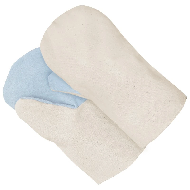 Рукавицы двупалые из х/б ткани и наладонника из мягкого спилка кож КРС, предназначены для защиты рук от: механических воздействий, загрязнений. 